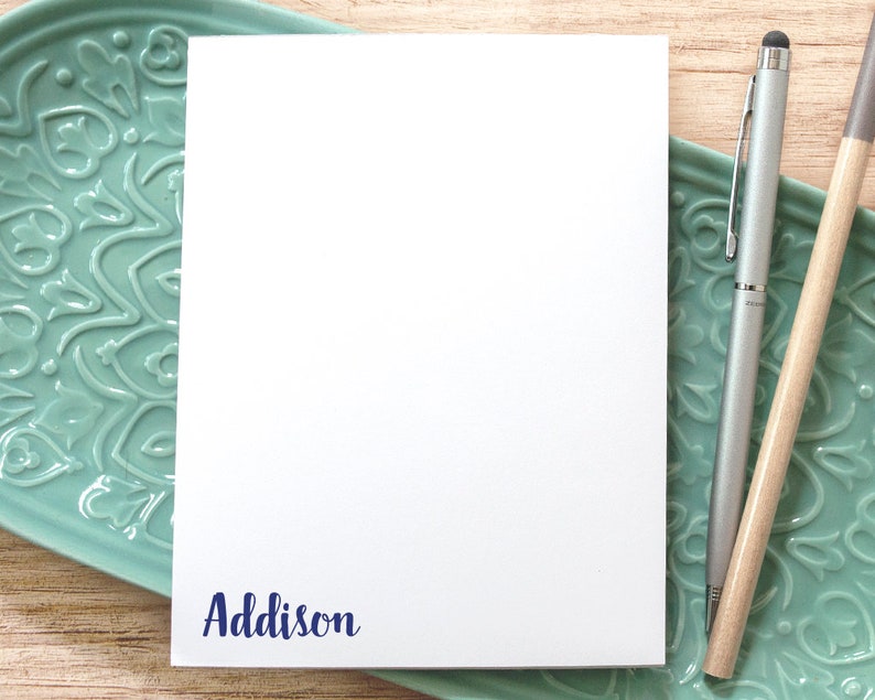 Personalized Notepad Set / Small and Large Notepads With Etsy