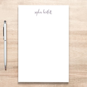Personalized Notepad: Cursive Name, Large A9 Size