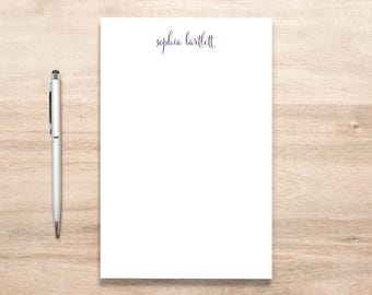 Personalized Notepad: Cursive Name, Large A9 Size