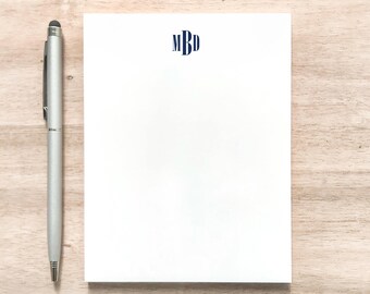 Personalized Monogram Notepad: Modern Initials, Small Stationery