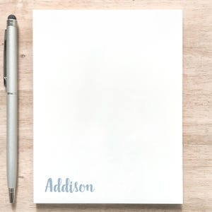 Personalized Notepad: Cursive Name, Feminine Stationery