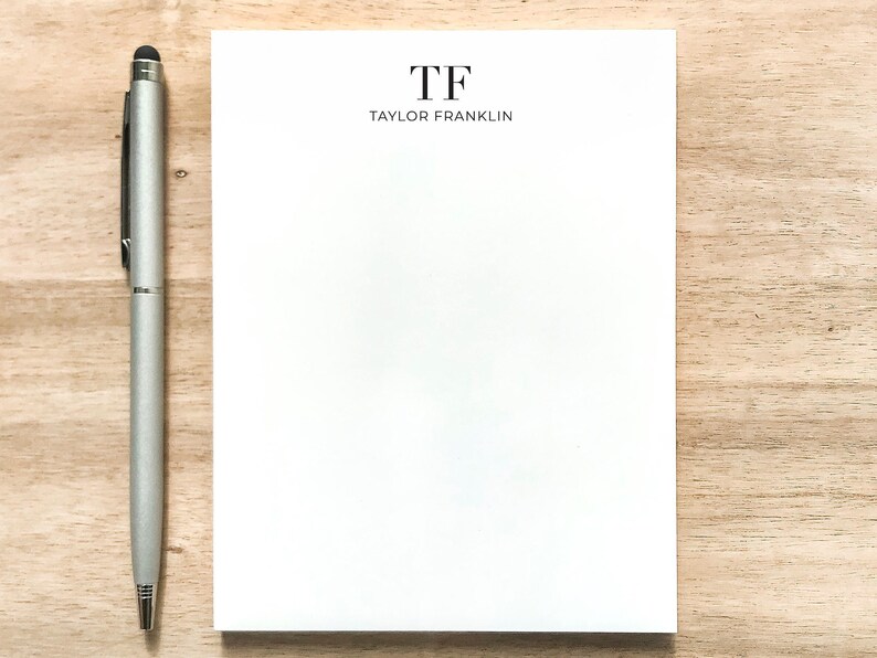 Personalized Notepad With Uppercase Initials and Name / Small Notepad ...