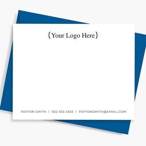 Custom Logo Notecard Set: Personalized Business Stationery - Etsy