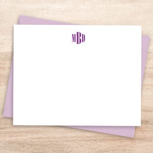 Monogrammed Personalized Stationary Note Cards with Envelopes / Set of  Notecards / Unisex Monogrammed Stationery Notecard Gift Set