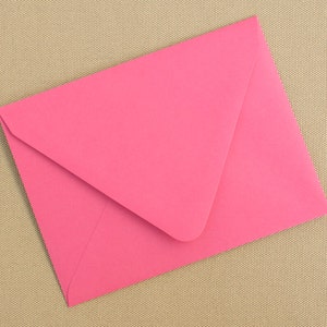 Hot Pink Envelope Set / Set of 20 Bright Pink Envelopes image 2