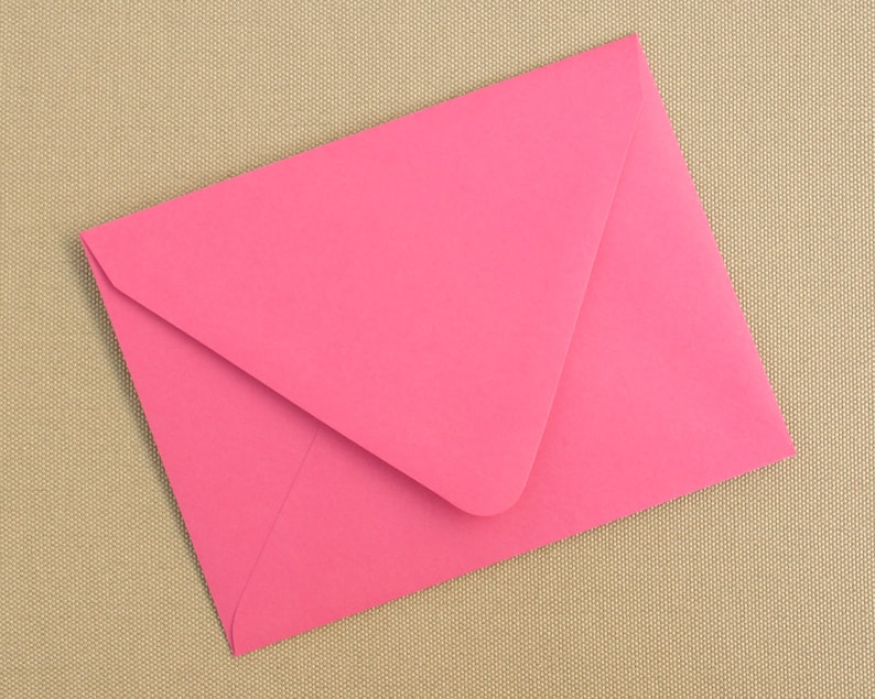 Hot Pink Envelope Set / Set of 20 Bright Pink Envelopes image 2