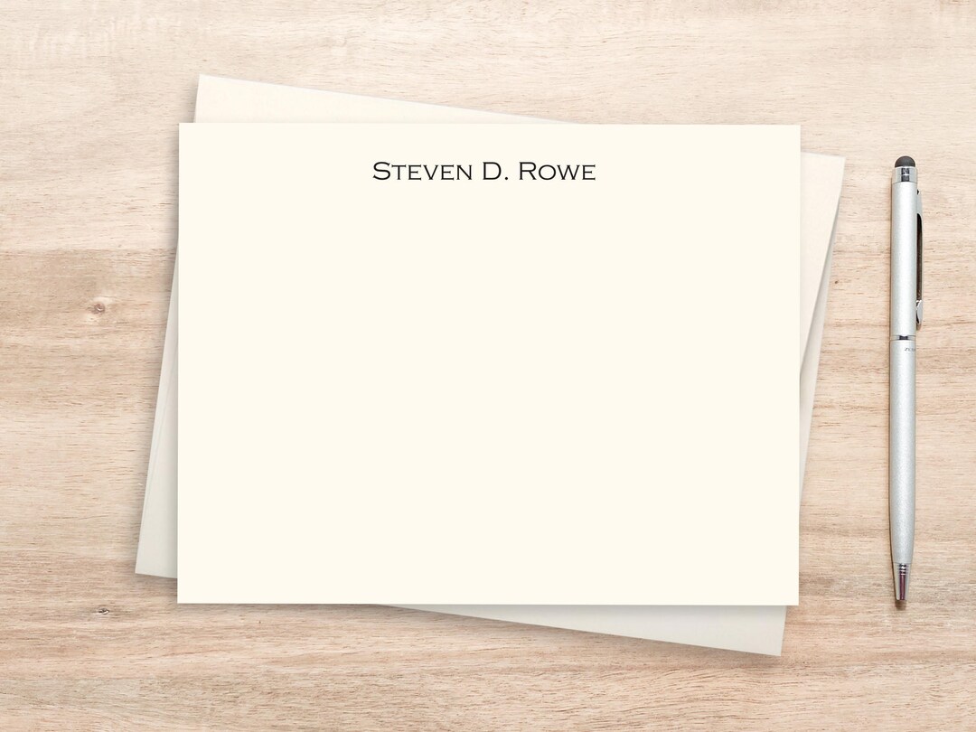 Personalized Notecard Set: Simple Professional Stationery - Etsy