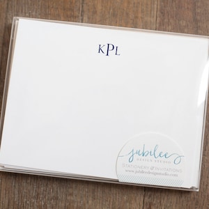 Monogrammed Note Cards / Personalized Stationary with Traditional Monogram / Set of  Notecards / Social Stationary / Personalized Notecard