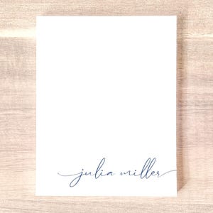 Personalized Notepad: Script Name, Feminine Gift