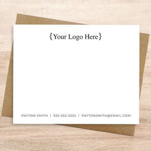 Custom Logo Notecard Set: Personalized Business Stationery