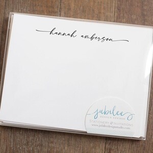 Personalized Script Notecard Set: Custom Stationery With Envelopes - Etsy