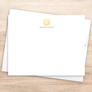 Personalized Softball Stationery: Custom Notecard Set with Name