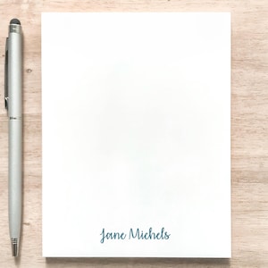Personalized Notepad: Modern Script Custom Note Pad Gift
