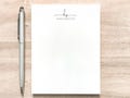 Personalized Notepad: Modern Design with Script Initials and All-Caps Name, Custom Notepad, 48 Sheets