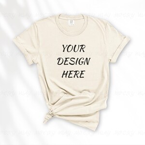 Ivory Comfort Colors Mockup Png, Comfort Colors T-shirt Digital Download, POD Mockups, Flat Tee Shirt  Mockup