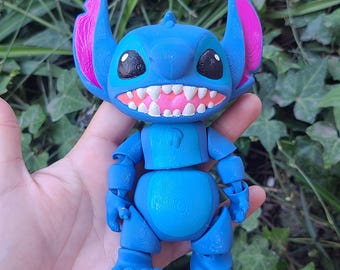 Hand-Painted 3D Printed Alien Fidget Toy: Articulated Desk Toy