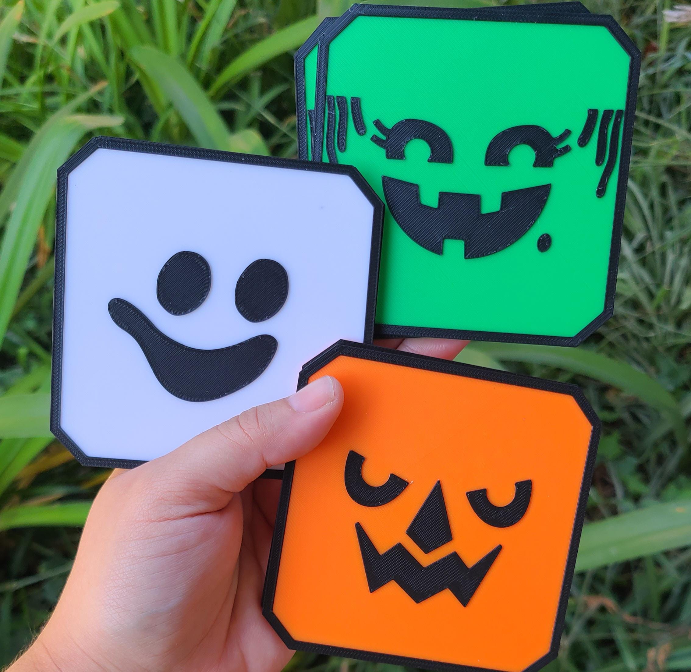 3D Printed Halloween Bucket Coasters: Novelty Drinkware, Set of 6 - Etsy
