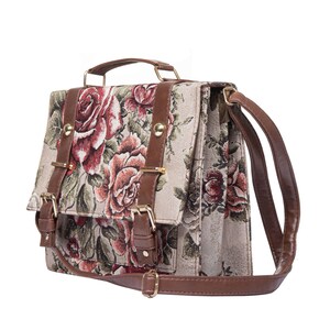 Vintage Floral Satchel Schultertasche