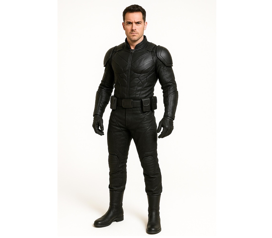 Fashion Black Faux Leather Sleeveless Mens RolePlay Set main image 1