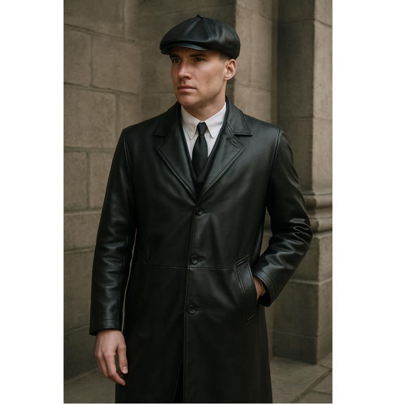 chinese dress ladies Women Leather Trench Coat Stand Collar Double Breasted Lace-Up Slim Long Leather  Coat Split Leather at Amazon Women's Coats Shop main image 1