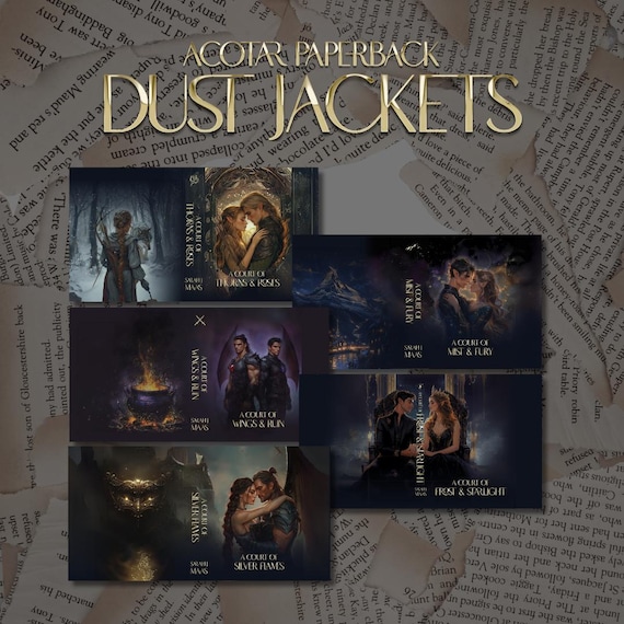 ACOTAR Inspired UK Paperback Dust Jackets: Printable Book Covers (Digital Download)
