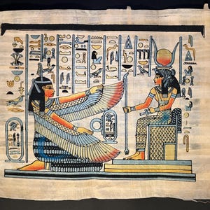 Set of 4 Authentic Egyptian Papyrus Paintings – Ancient Scenes with Certificate of Authenticity