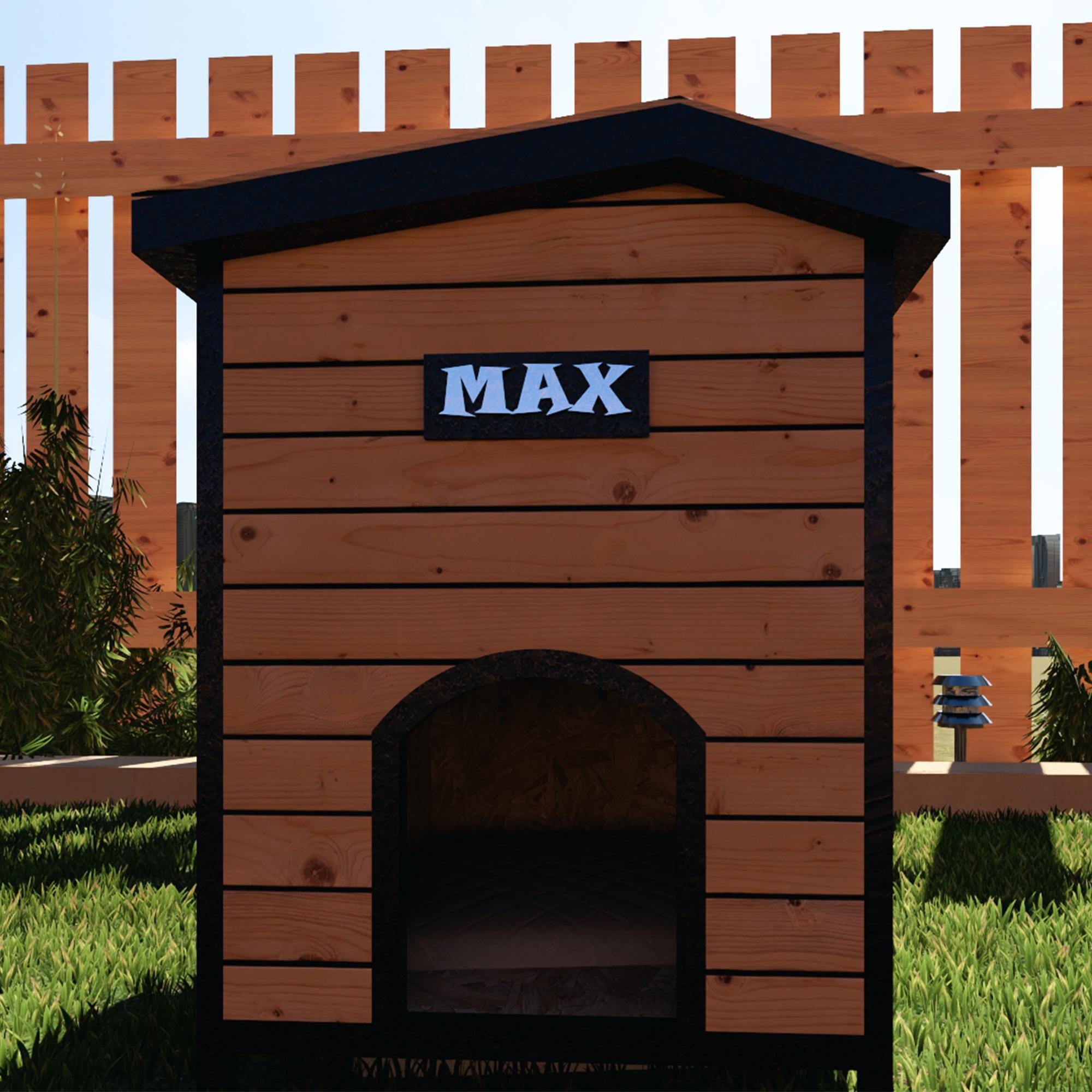 DIY Wooden Dog House Kit: Weatherproof Wooden Pet Shelter for Small to