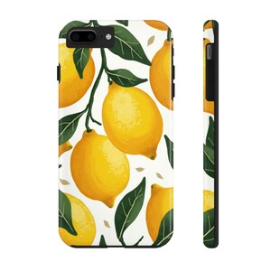Robuste Handyhülle mit Zitronen-Print - Stilvolles Tech Zubehör, Zitronen-Handyhülle, Sommer Vibe Handyhülle, Geschenk für Zitrus-Liebhaber, langlebig, sehr robust, langlebig, sehr robust und langlebig.