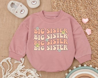 Big Sister Baby Romper, Pregnancy Announcement