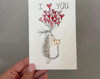 Handmade &quot;I love you&quot; card