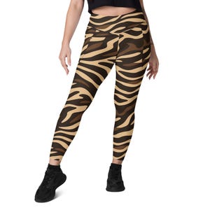 Animal Print Leggings with Pockets – Women’s High Waist Yoga Pants – Leopard Cheetah Style Activewear