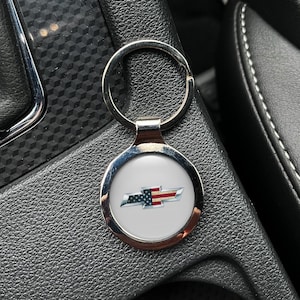 Chevrolet Malibu metal Keychain | Custom Engraved Car Key Fob with Leather Loop | Unique Gift for Sedan Owners | Stylish Chevy Accessory