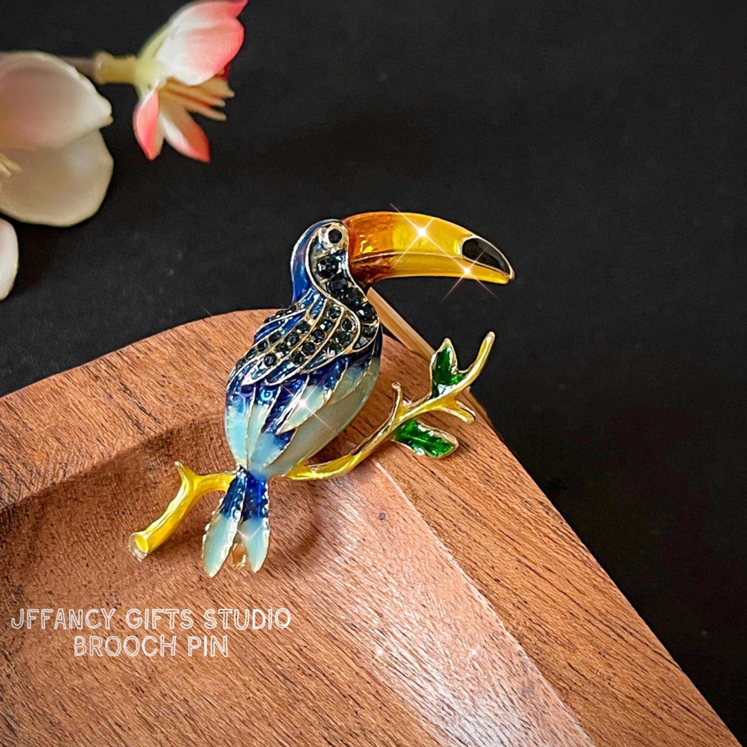 Enamel Parrot Brooch Pin – Colorful Tropical Bird Pin,macaw Pin,bird ...