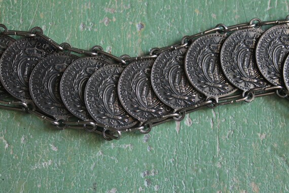Italian San Marino Souvenir Coin Bracelet 1936, V… - image 8