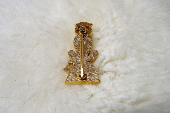 Trifari Circus Cat Brooch, Vintage Trifari Cat Br… - image 3