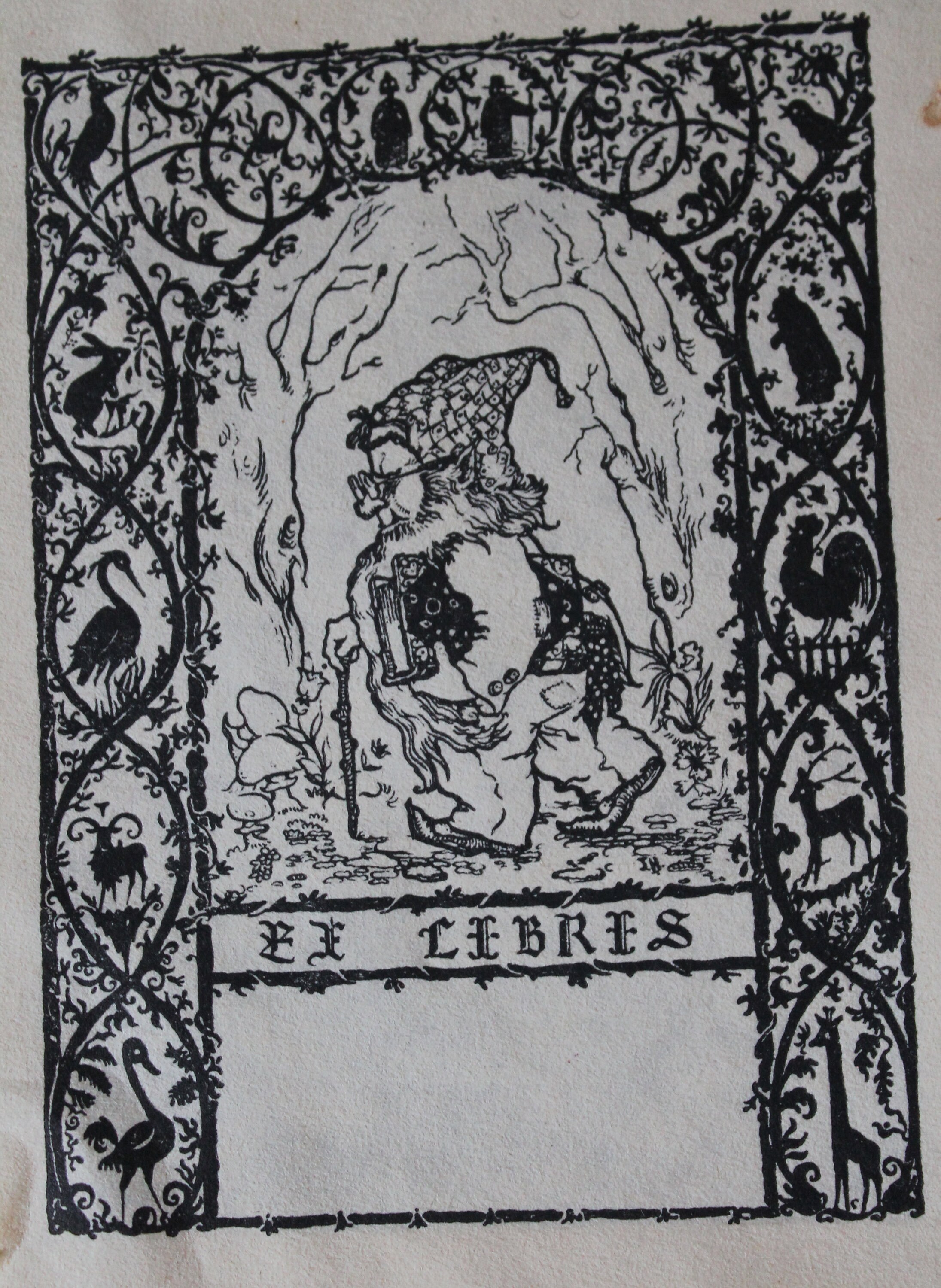 Vintage Antioch Bookplate Company Gummed Gnome Ex Libris Book Etsy