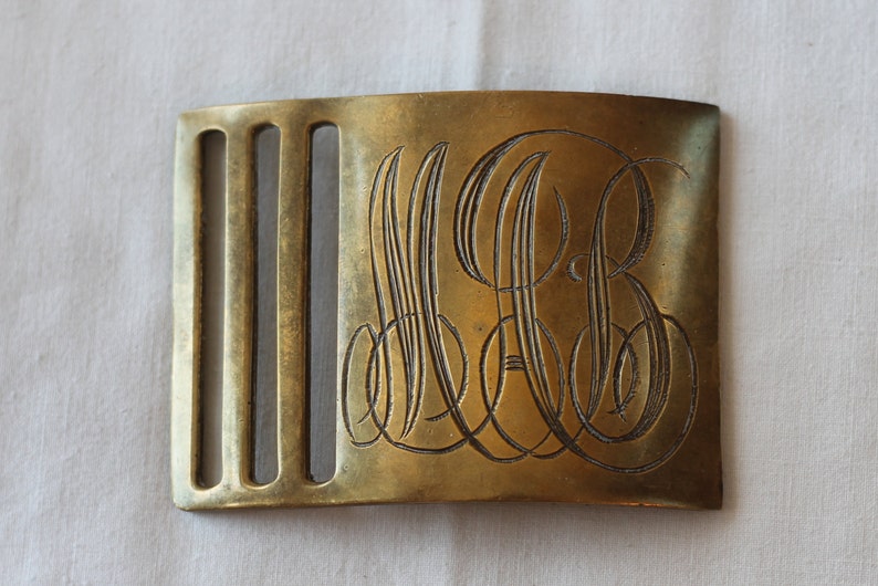 Vintage Pettibone Bros Brass Belt Buckle | Etsy