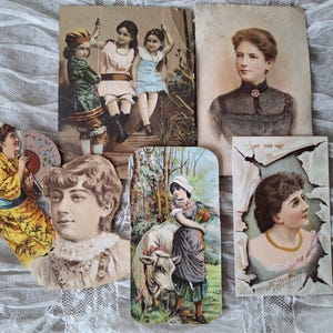 Antique Victorian Trade Cards, Antique Victorian Scrap, Antique Victorian Ephemera, McLaughlin Coffee, Lot of Victorian Trade Cards