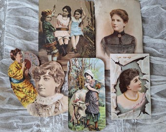 Antique Victorian Trade Cards, Antique Victorian Scrap, Antique Victorian Ephemera, McLaughlin Coffee, Lot of Victorian Trade Cards