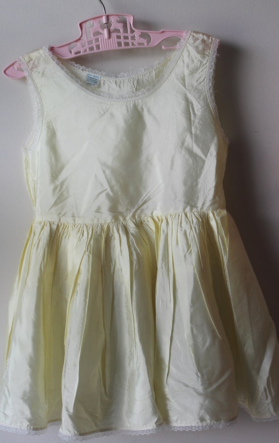 1950s Vintage Girls Acetate Petticoat Slip with Ne