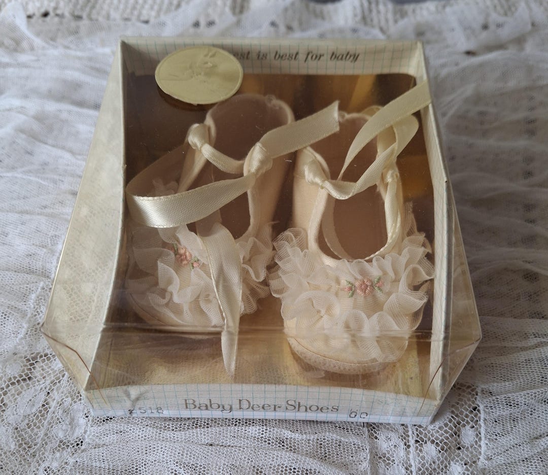Vintage Baby Deer Baby Girl Shoes, Vintage Baby Deer Shoes in Box ...