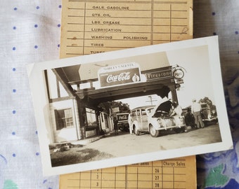 Vintage 1940's/1950's Gas Station Receipt Book, Vintage Receipt Book, Vintage Gas Station Photo, Vintage Gas and Oil, Petroliana, Receipts