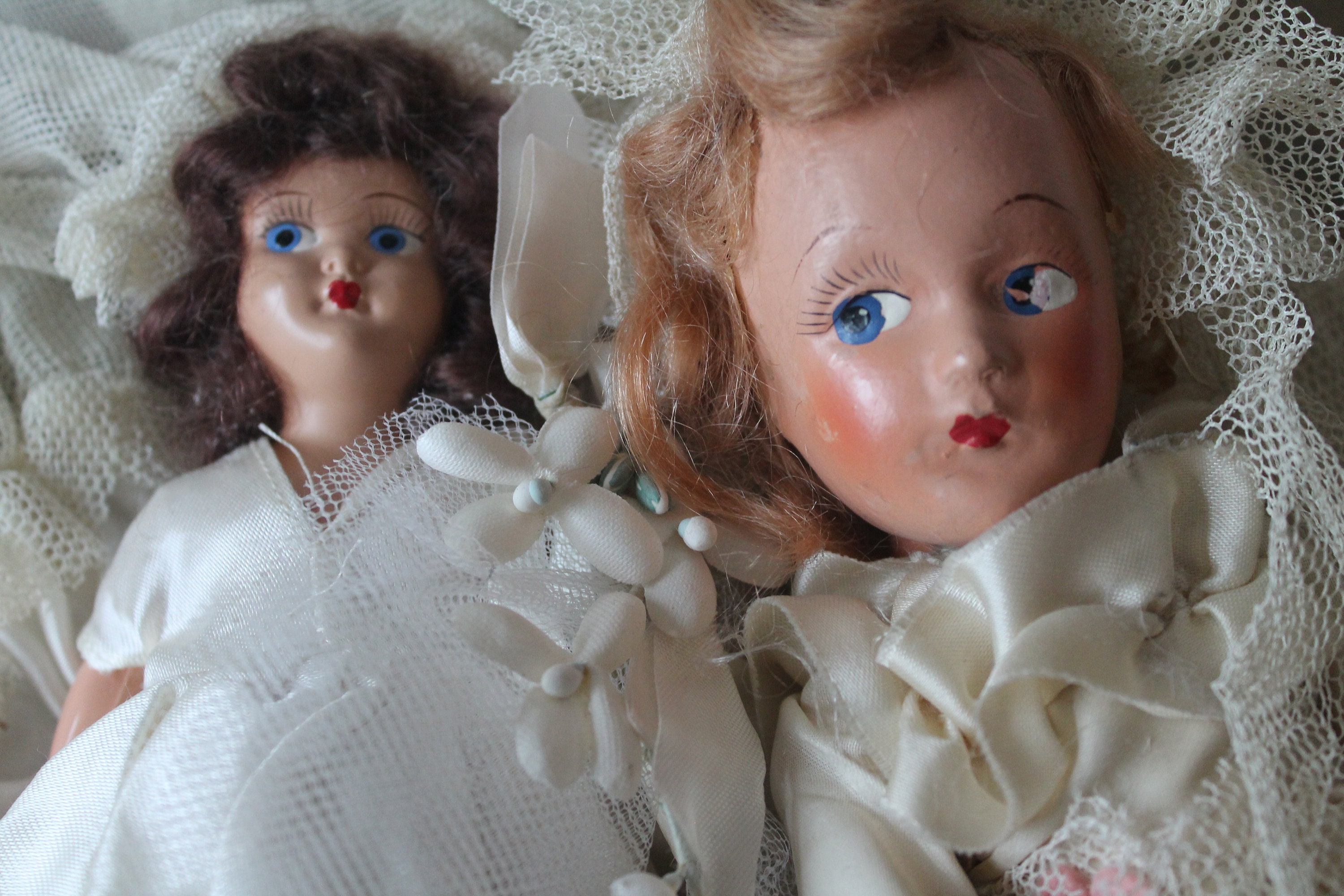 Vintage Bride Dolls, 1940's Bride Dolls, Lot of Vintage Bride Dolls, Dream World Bride Doll, 1940's Dream World Bride Doll, Bride Dolls