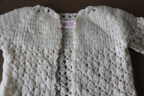 Vintage Glo Knit Creations Wool Baby Sweater and … - image 5