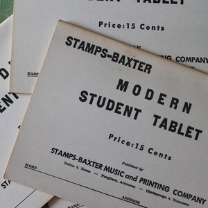 Vintage Stamps-Baxter Student Tablet, Vintage Music Tablet, Vintage Piano Tablet, Vintage Music Student Tablet, Vintage Stamps Baxter Tablet