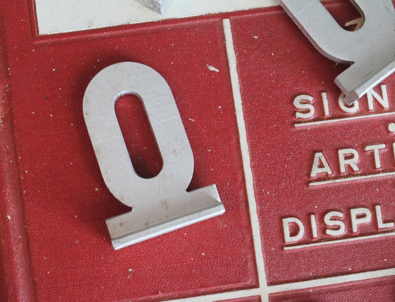 Vintage Art Supply Vintage Typography Vintage Industrial Decor Vintage Metal Sign Letter O with Base Vintage Aluminum Metal Letter O