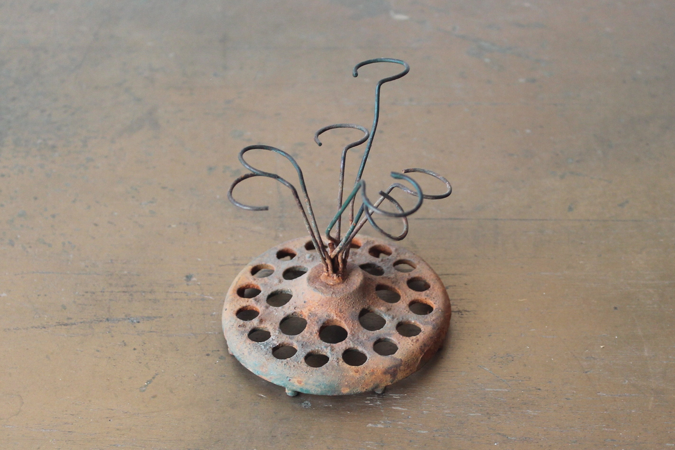 Antique Crazy Wire Flower Frog - The Junk Parlor
