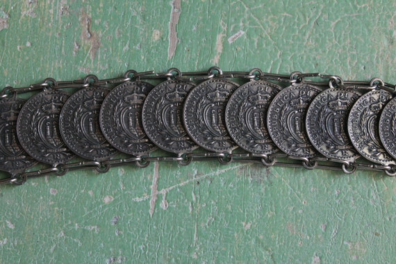 Italian San Marino Souvenir Coin Bracelet 1936, V… - image 4
