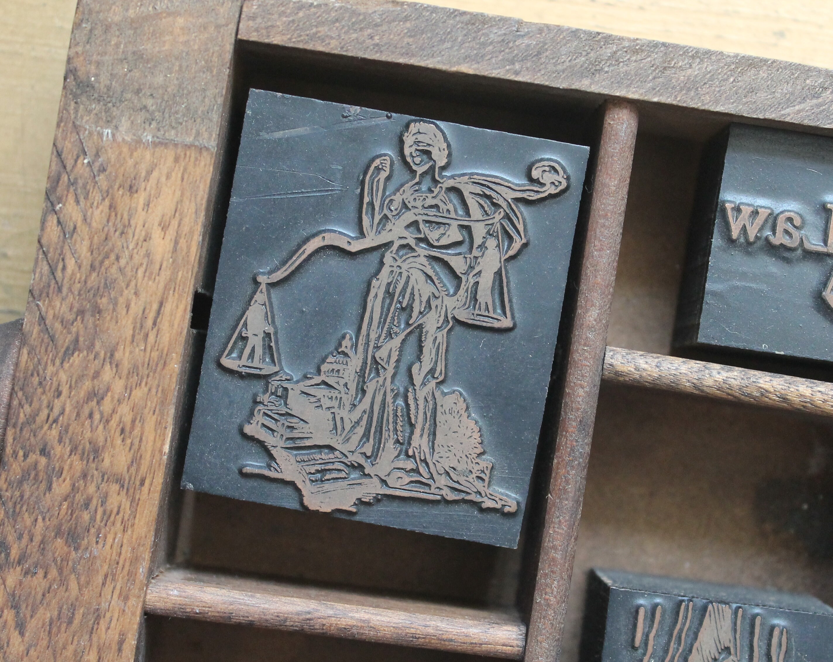 Vintage Copper Wood Letterpress Stamp Printing Block Vintage Etsy