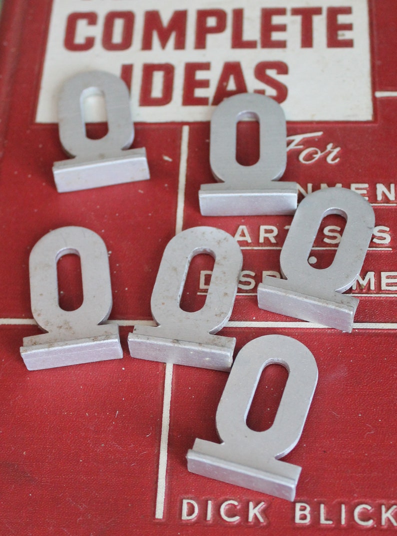Vintage Art Supply Vintage Typography Vintage Industrial Decor Vintage Metal Sign Letter O with Base Vintage Aluminum Metal Letter O